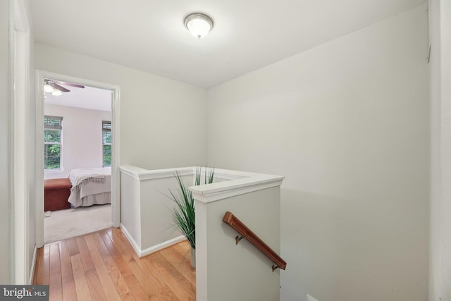 14321 Long Channel Dr, Germantown, MD 20874 - corridor featuring an upstairs landing and light wood finished floors