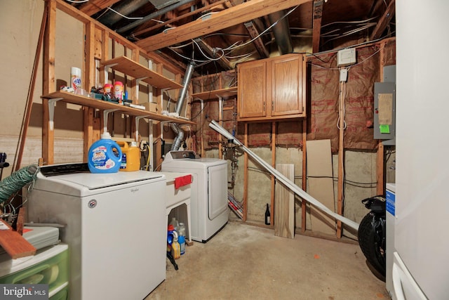 14321 Long Channel Dr, Germantown, MD 20874 - unfinished below grade area with independent washer and dryer