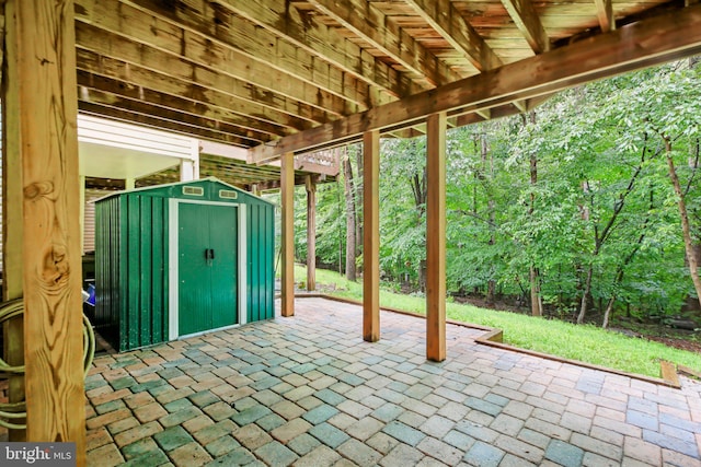 14321 Long Channel Dr, Germantown, MD 20874 - view of patio featuring a storage shed