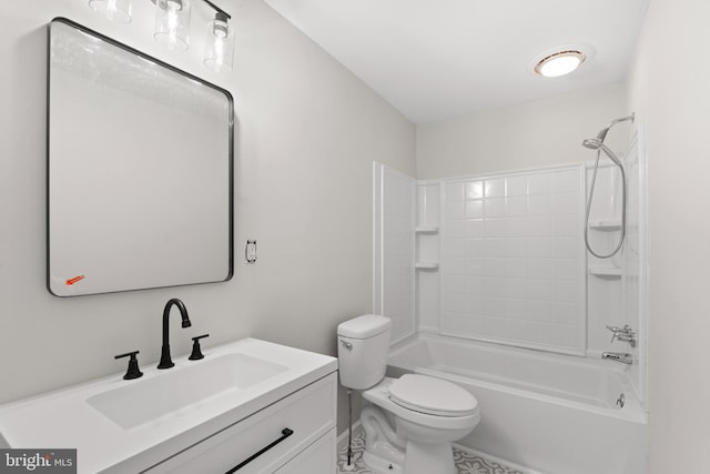 341 Ives Ave, Penns Grove, NJ 08069 - bathroom featuring toilet, vanity, and washtub / shower combination