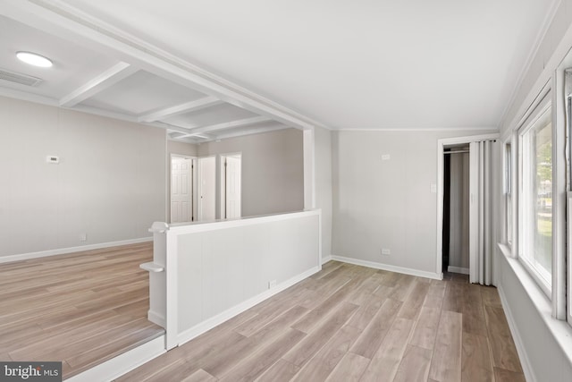 341 Ives Ave, Penns Grove, NJ 08069 - spare room with light wood-style flooring, beam ceiling, and baseboards