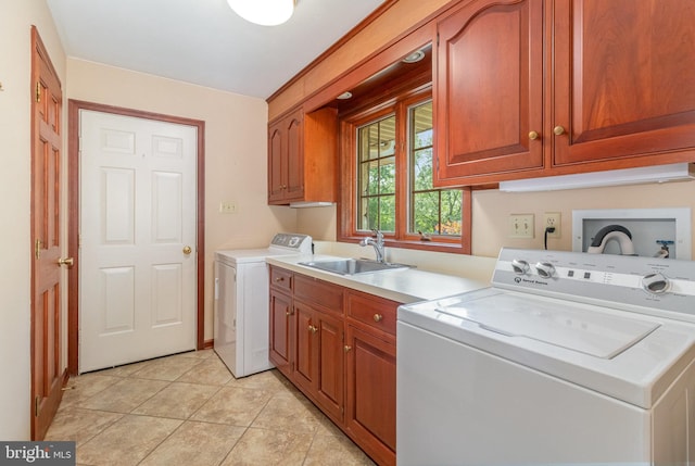 4 Apple Tree Ln, Hummelstown, PA 17036 - laundry area with cabinet space, washer and dryer, and light tile patterned floors