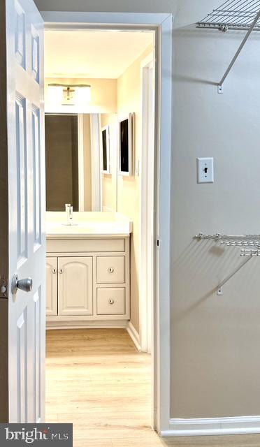 1836 Metzerott Rd Unit 1414, Adelphi, MD 20783 - bathroom with wood finished floors and vanity
