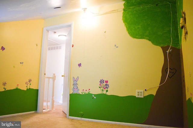 interior space featuring carpet floors