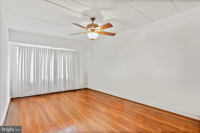 10816 Green Mountain Cir Unit 19-10, Columbia, MD 21044 - empty room featuring baseboards, light wood finished floors, and ceiling fan