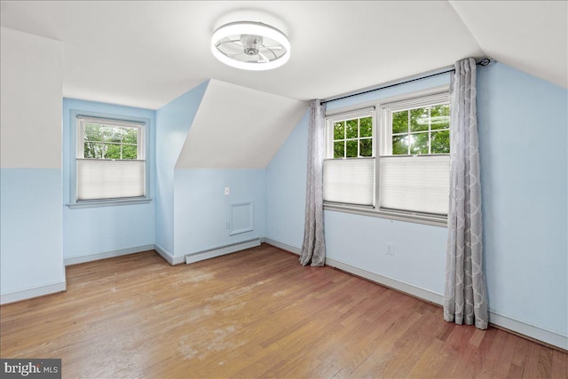 101 Flower, Mount Airy, MD 21771 - bonus room with vaulted ceiling, wood finished floors, plenty of natural light, a baseboard radiator, and baseboards