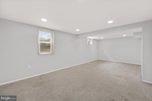 101 Flower, Mount Airy, MD 21771 - below grade area with recessed lighting, baseboards, and carpet floors