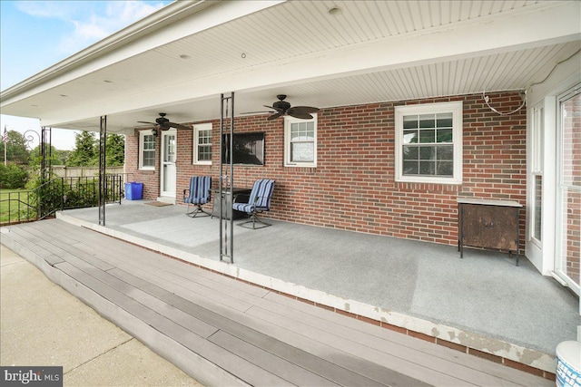 101 Flower, Mount Airy, MD 21771 - wooden porch with ceiling fan