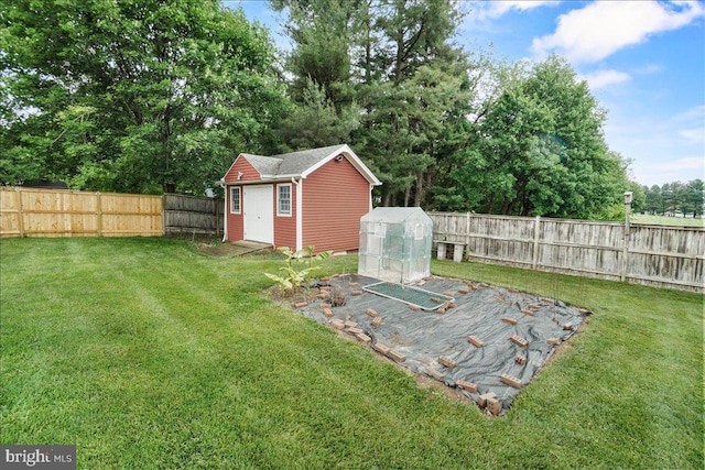 101 Flower, Mount Airy, MD 21771 - view of yard featuring an outbuilding, an exterior structure, and view of wooded area