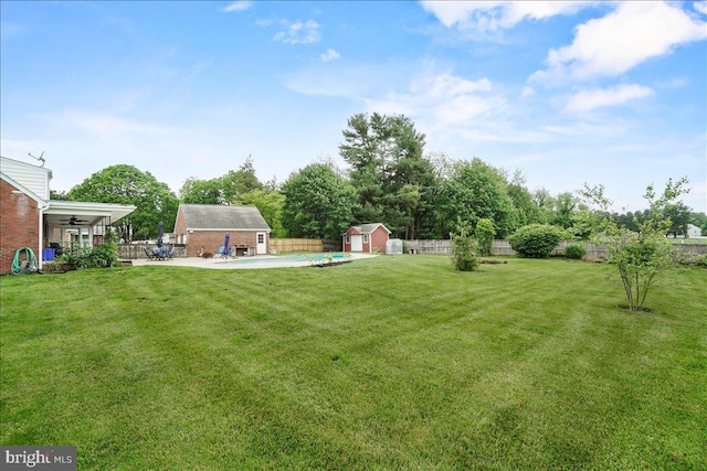 101 Flower, Mount Airy, MD 21771 - view of yard with a ceiling fan and a patio area