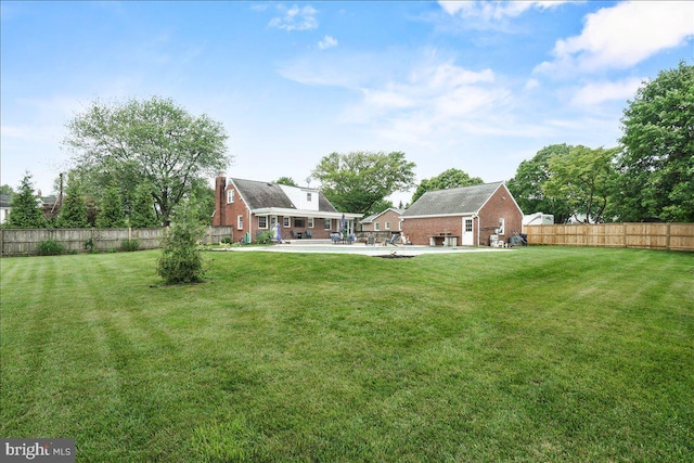 101 Flower, Mount Airy, MD 21771 - view of yard featuring a swimming pool, a patio, and an outbuilding