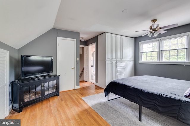 3663 Trinity, Alexandria, VA 22304 - bedroom with light wood-type flooring and vaulted ceiling