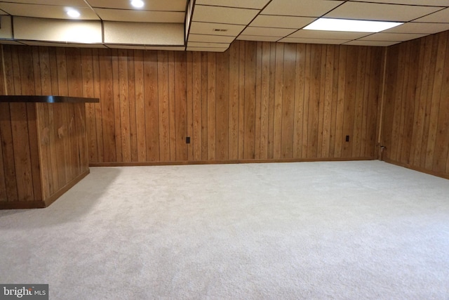 3506 Split Rail Ln, Ellicott City, MD 21042 - finished basement with light colored carpet, wood walls, and recessed lighting