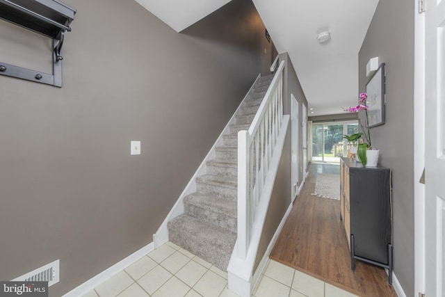 130 Brent Ct, Thorofare, NJ 08086 - stairs featuring baseboards and tile patterned floors