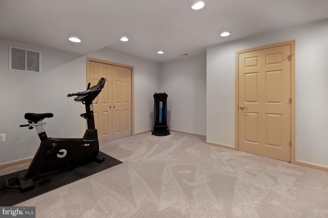 1839 Disney Estates Cir, Severn, MD 21144 - workout room with recessed lighting and carpet