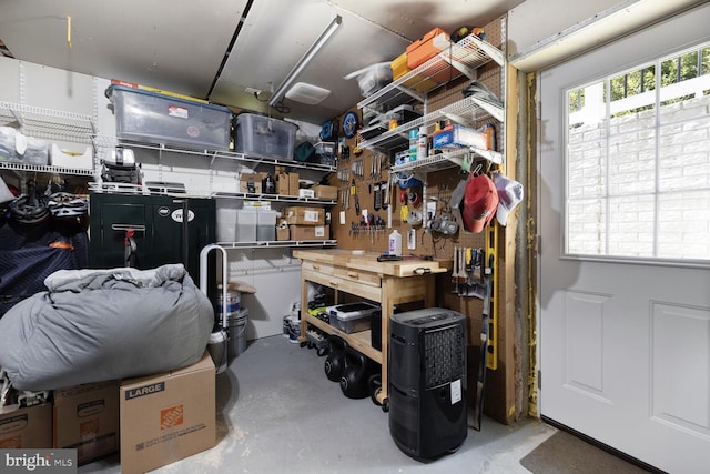 1839 Disney Estates Cir, Severn, MD 21144 - garage featuring a workshop area