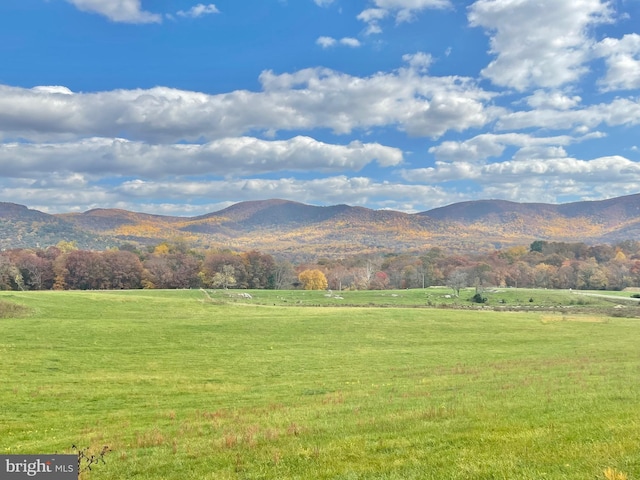 mountain view with rural landscape