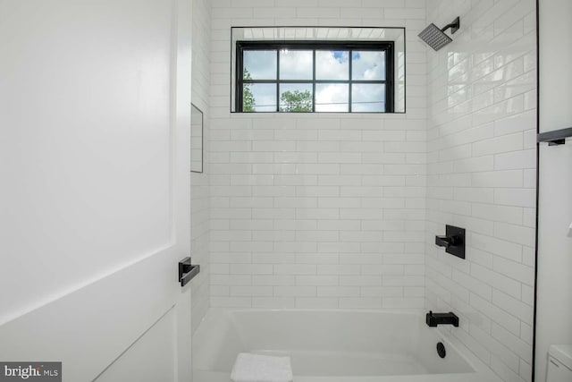 full bath featuring washtub / shower combination and toilet