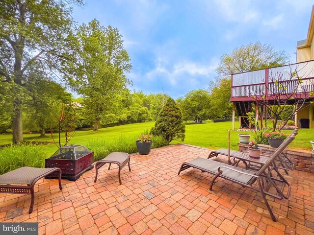 500 Newport Cir, Langhorne, PA 19053 - view of patio / terrace with a wooden deck