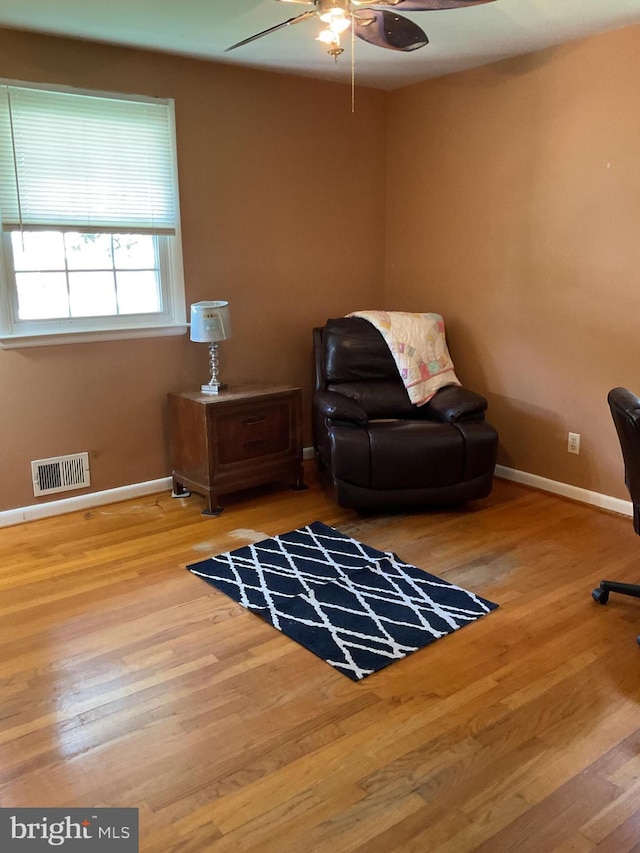 2817 Ontario Ave, Baltimore, MD 21234 - living area featuring a ceiling fan and wood finished floors