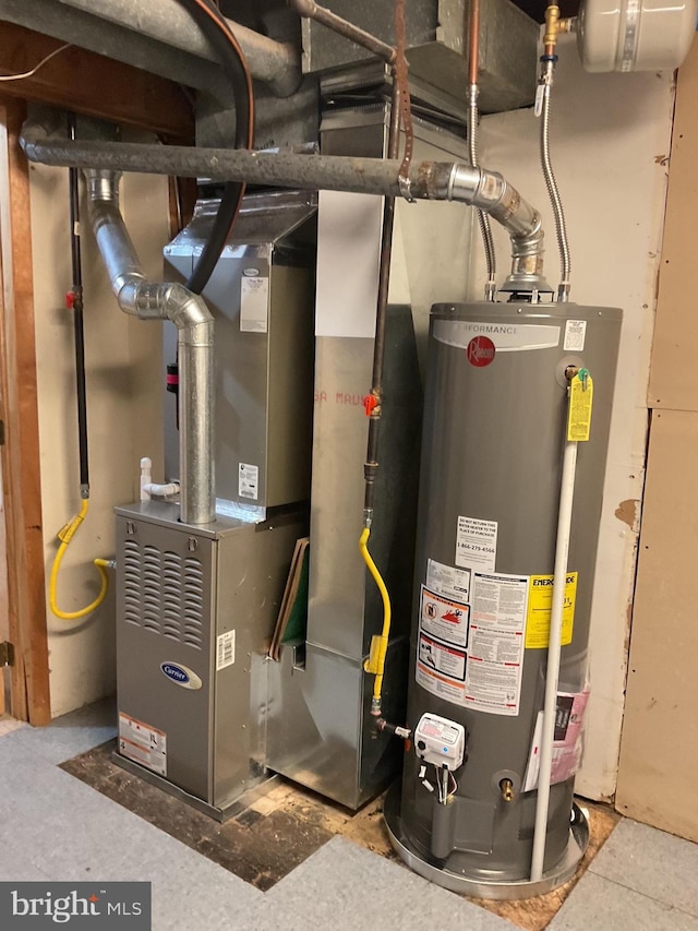 2817 Ontario Ave, Baltimore, MD 21234 - utility room with gas water heater