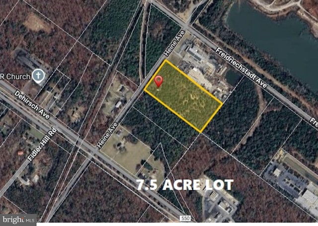 301 Heine Ave, Woodbine, NJ 08270 - aerial map of property and surrounding area featuring property boundaries highlighted