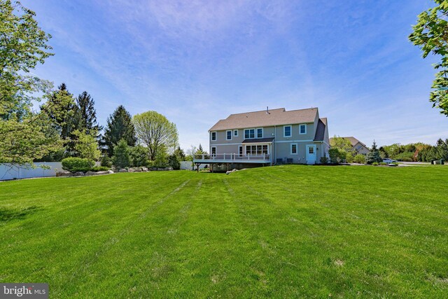 232 Cobblestone Ln, Bethlehem, PA 18020 - back of house featuring a wooden deck