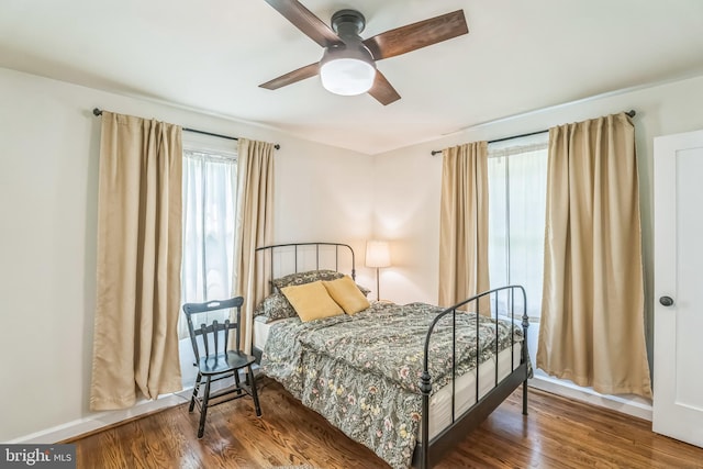 1381 Burmont Rd, Drexel Hill, PA 19026 - bedroom featuring wood finished floors and ceiling fan