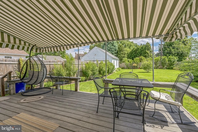 1381 Burmont Rd, Drexel Hill, PA 19026 - wooden deck with outdoor dining space