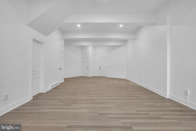 19 Valley St, Lewistown, PA 17044 - basement featuring wood finished floors, recessed lighting, and baseboards