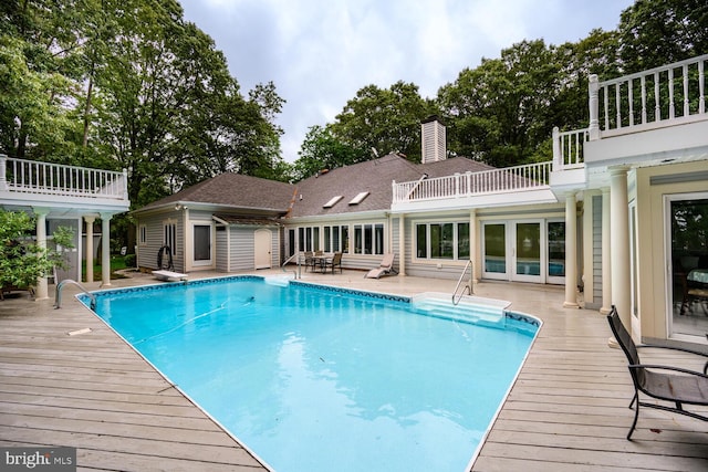 8320 Ingleton Cir W, Easton, MD 21601 - swimming pool with a patio area and a wooden deck