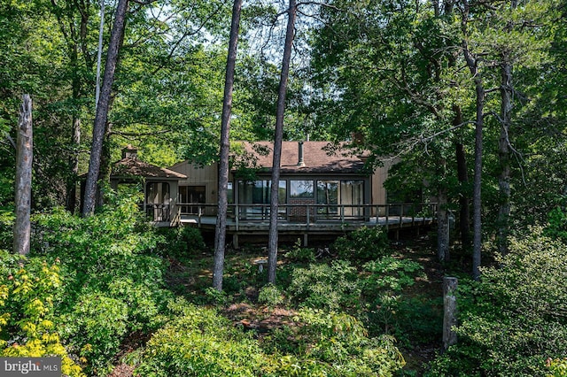 109 Kingfisher Cir, Weems, VA 22576 - rear view of house featuring a deck