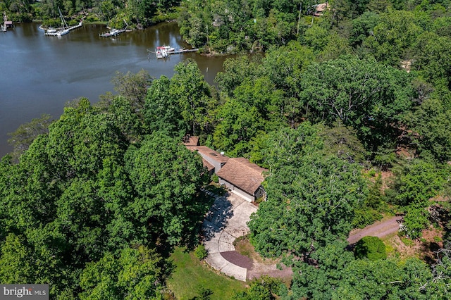 109 Kingfisher Cir, Weems, VA 22576 - view of property location with a large body of water and a heavily wooded area