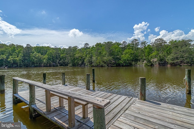 109 Kingfisher Cir, Weems, VA 22576 - dock with a water view and a forest view