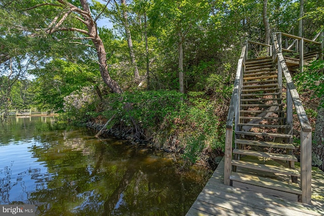 109 Kingfisher Cir, Weems, VA 22576 - dock with stairs and a water view
