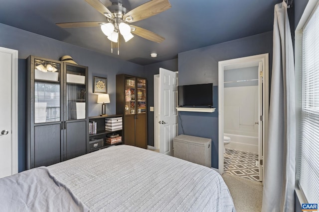 1731 Webland Park, Charlottesville, VA 22901 - bedroom featuring connected bathroom and ceiling fan