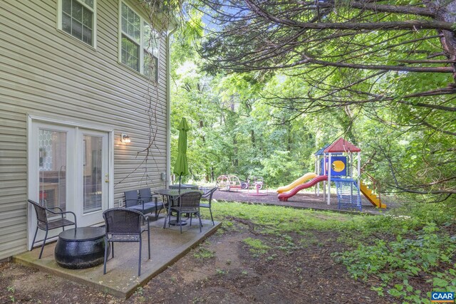 1731 Webland Park, Charlottesville, VA 22901 - view of yard with a playground and a patio