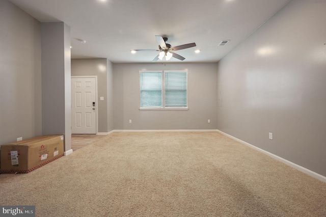 45 Quigley Ct, Camden Wyoming, DE 19934 - carpeted spare room featuring ceiling fan, baseboards, and recessed lighting