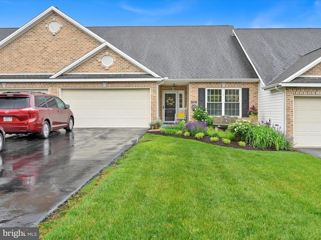 7705 Forney Way, Harrisburg, PA 17112 - view of front of home featuring brick siding, asphalt driveway, a garage, and roof with shingles