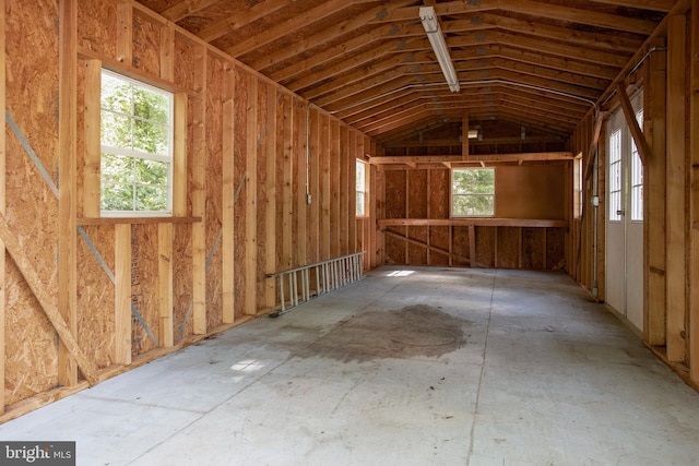 view of storage area