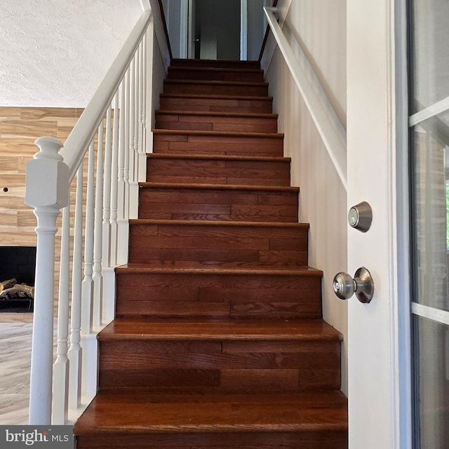 9711 Dilston Rd, Silver Spring, MD 20903 - stairs with a textured ceiling