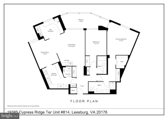 19385 Cypress Ridge Ter Unit 814, Leesburg, VA 20176 - floor plan / room layout