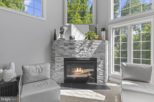 17621 Auburn Village Dr, Sandy Spring, MD 20860 - living room with a fireplace