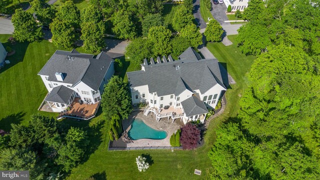 17621 Auburn Village Dr, Sandy Spring, MD 20860 - aerial view of a pool