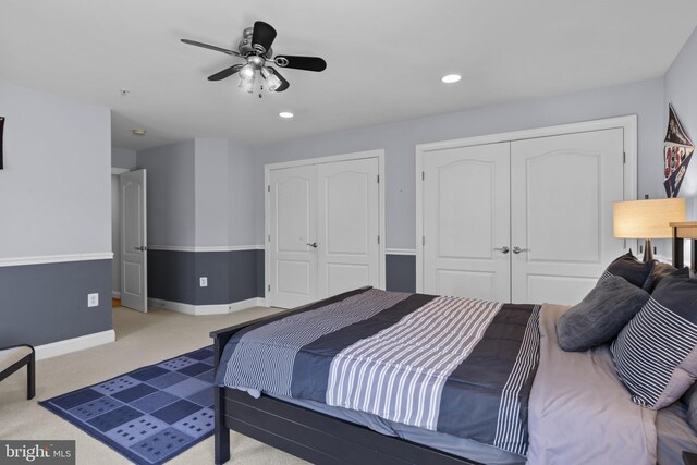 17621 Auburn Village Dr, Sandy Spring, MD 20860 - bedroom featuring carpet flooring, baseboards, and recessed lighting