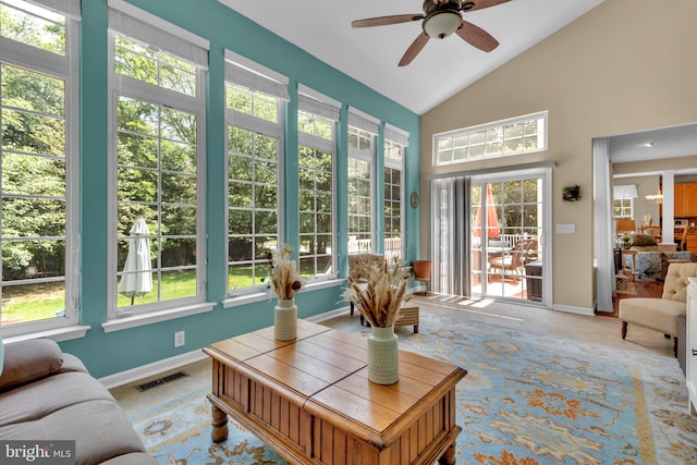 8139 Showcase Ct, Pasadena, MD 21122 - sunroom / solarium with vaulted ceiling and baseboards