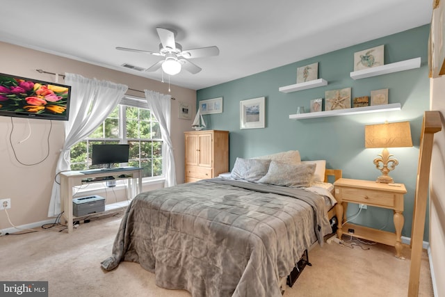 8139 Showcase Ct, Pasadena, MD 21122 - bedroom featuring carpet floors, baseboards, and a ceiling fan