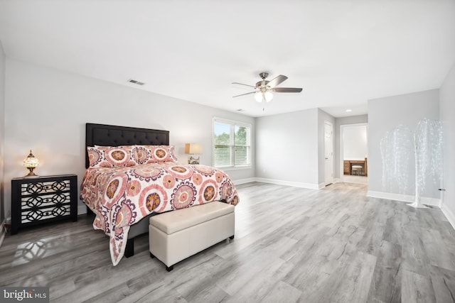 301 Nottingham Ln, Queenstown, MD 21658 - bedroom featuring wood finished floors and a ceiling fan