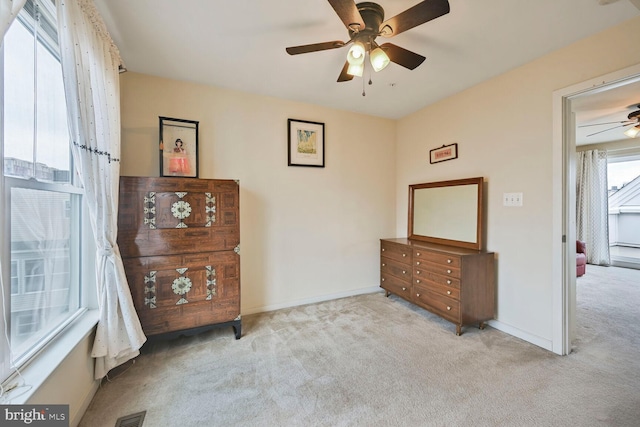 311 I St SE, Washington, DC 20003 - carpeted bedroom featuring baseboards and a ceiling fan