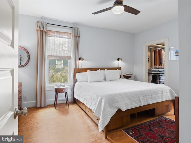 19 E Del Ray Ave E, Alexandria, VA 22301 - bedroom with light wood-style flooring and ceiling fan